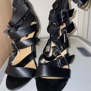 Black Buckle high heels